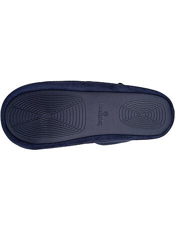 Chaussons bottillons micro éponge, semelle gomme homme