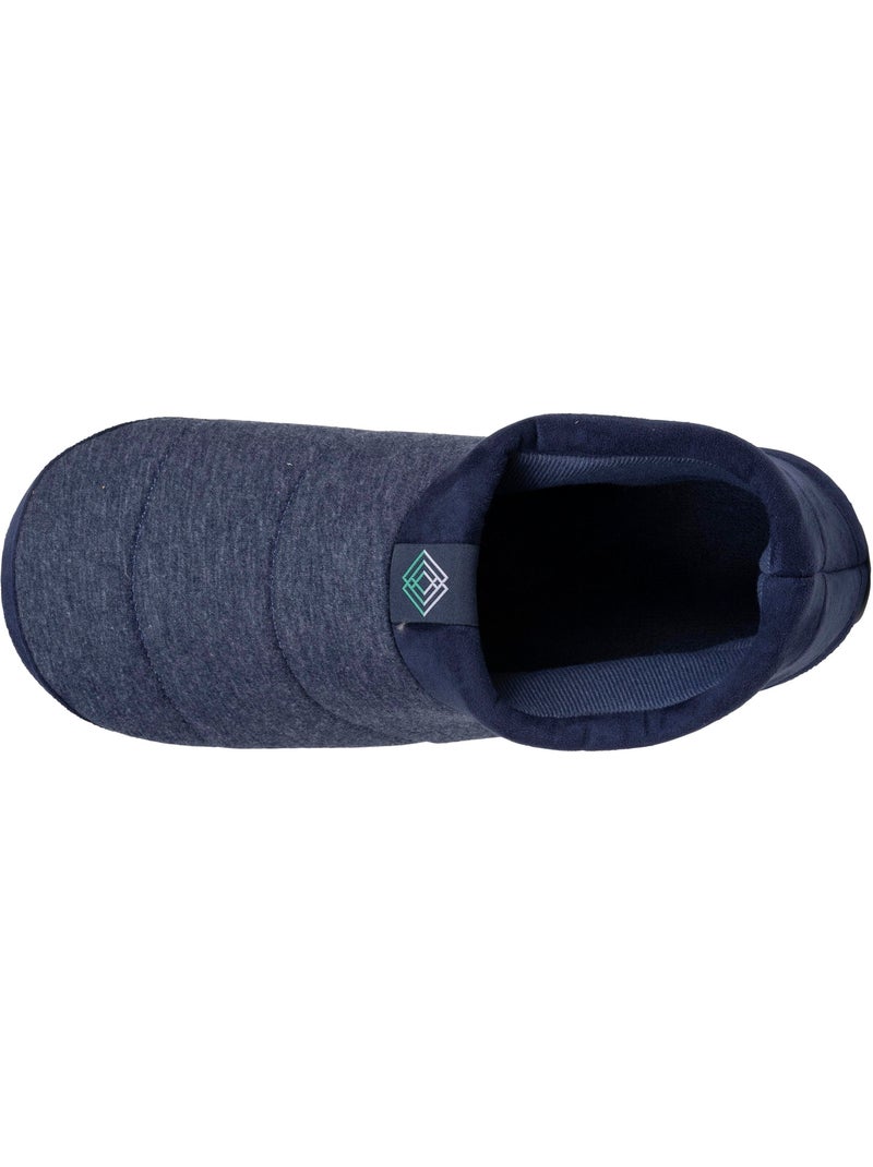 Chaussons bottillons micro éponge, semelle gomme homme Isotoner Bleu marine - Kiabi