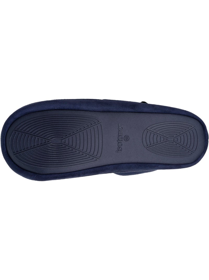 Chaussons bottillons micro éponge, semelle gomme homme Isotoner Bleu marine - Kiabi
