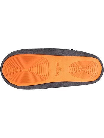 Chaussons bottillons micro éponge, semelle gomme homme Isotoner