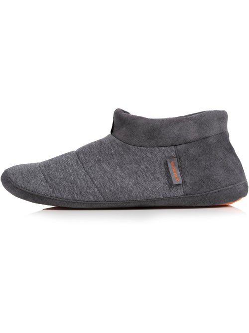 Chaussons bottillons micro éponge, semelle gomme homme Isotoner - Kiabi