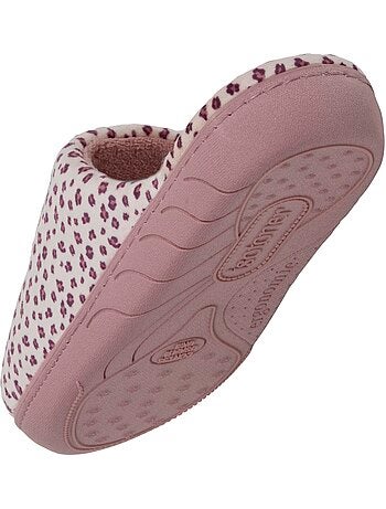 Chaussons bottillons microvelours léopard semelle fille