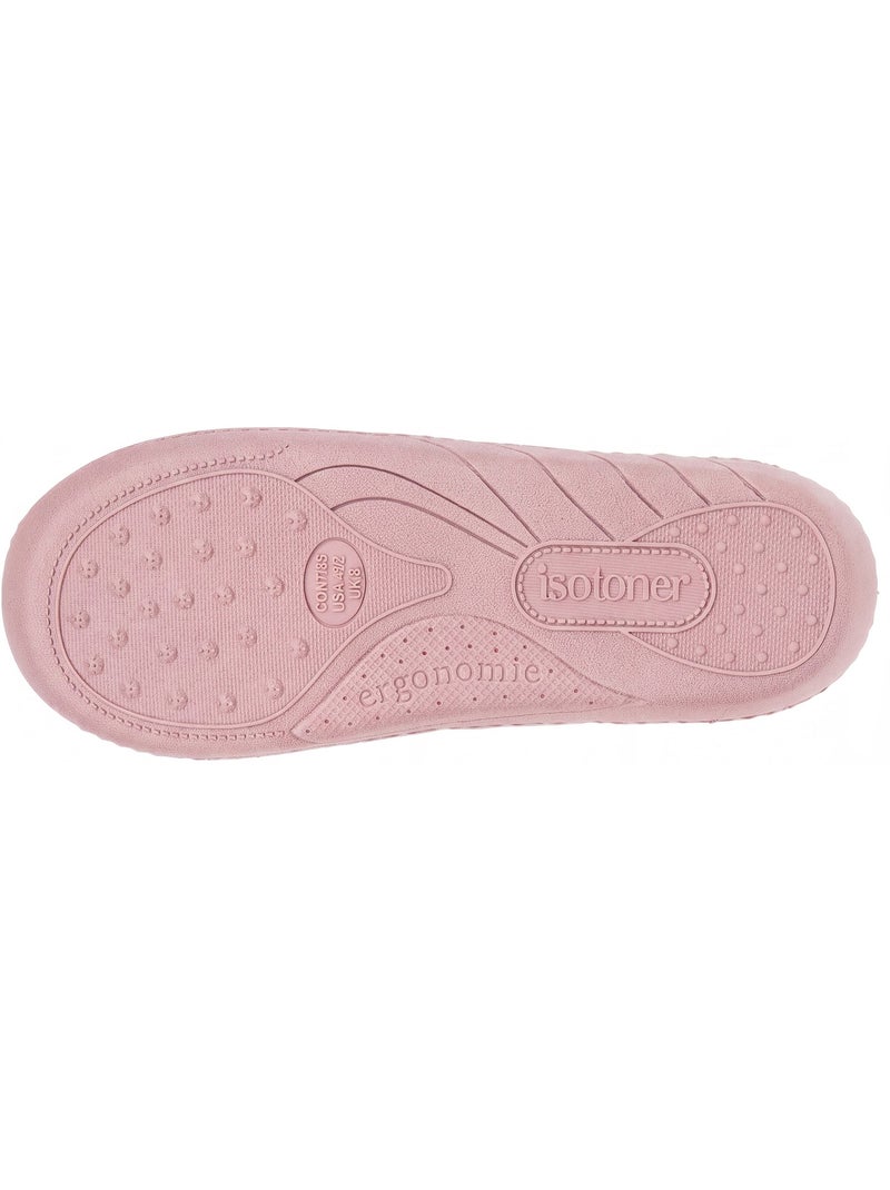 Chaussons bottillons microvelours léopard semelle fille isotoner Blanc / Rose / Beige - Kiabi