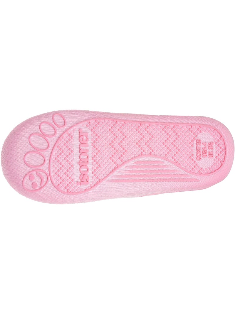 Chaussons bottillons microvelours maintien renforcé, bébé fille isotoner Rose - Kiabi
