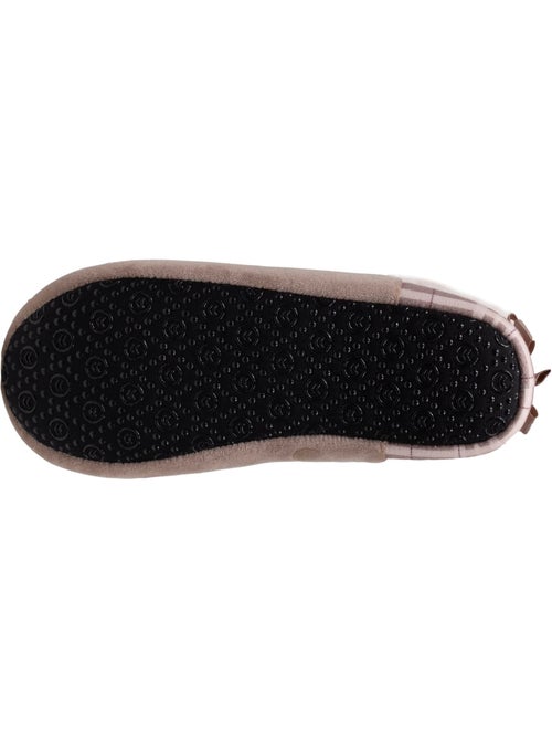 Chaussons bottillons microvelours, semelle antidérapante femme Isotoner - Kiabi