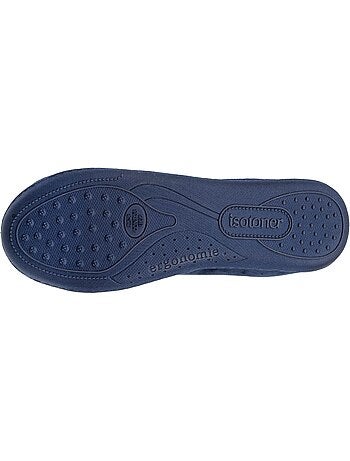 Chaussons bottillons microvelours semelle ergonomique soutien femme isotoner