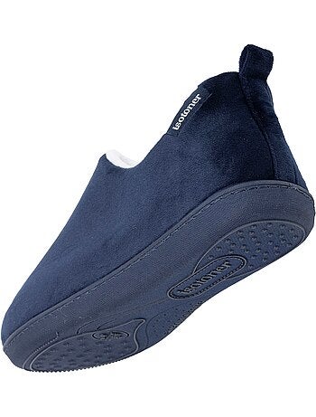 Chaussons bottillons microvelours semelle ergonomique soutien femme isotoner