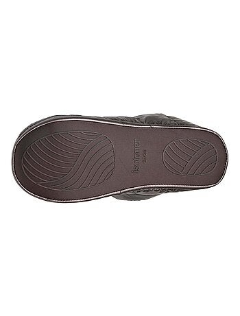 Chaussons bottillons nylon métallisé, semelle antidérapante femme Isotoner