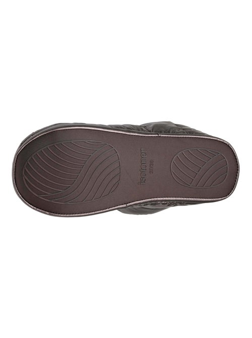 Chaussons bottillons nylon métallisé, semelle antidérapante femme Isotoner - Kiabi