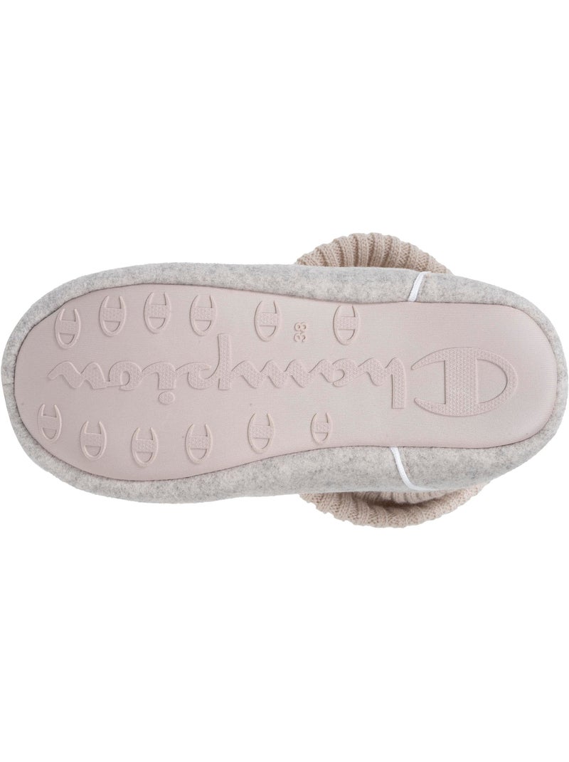 Chaussons bottillons polaire chinée doux pantoufle confort femme Champion Beige - Kiabi