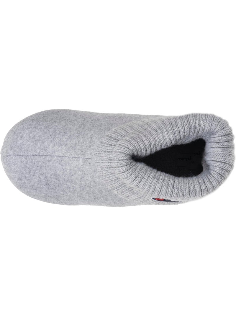 Chaussons bottillons polaire chinée doux pantoufle confort femme Champion Gris chiné - Kiabi