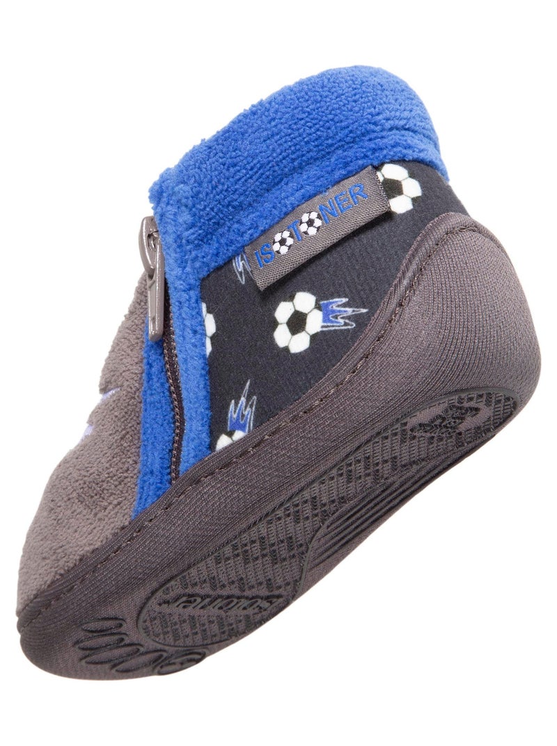 Chaussons bottillons semelle antidérapante bébé garçon Isotoner Gris Gris - Kiabi