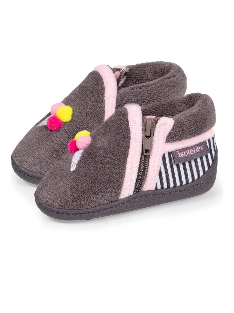Chaussons Bottillons semelle antiderapante Gris Gris Kiabi 13.99