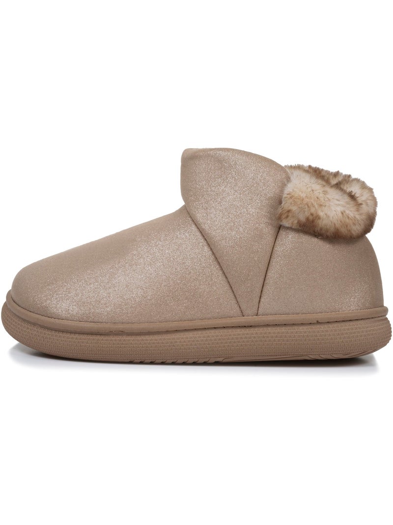 Chaussons bottillons semelle bloup extra confort femme Beige - Kiabi