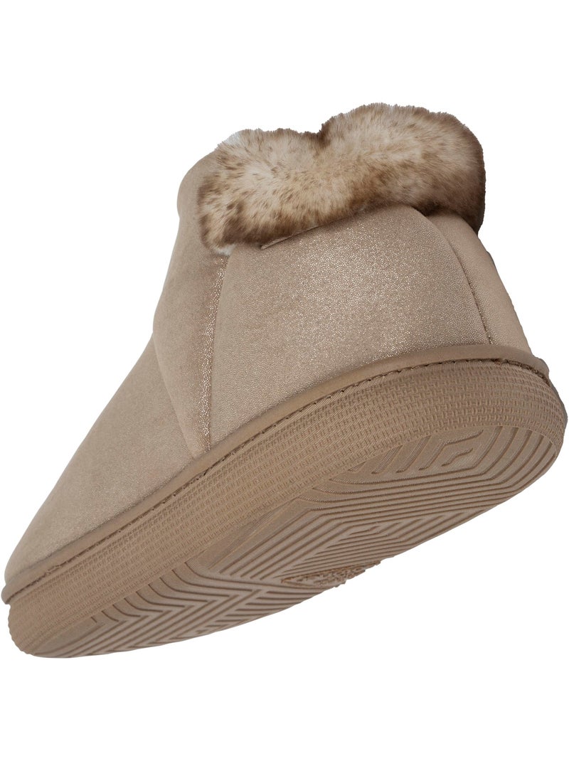 Chaussons bottillons semelle bloup extra confort femme Beige - Kiabi