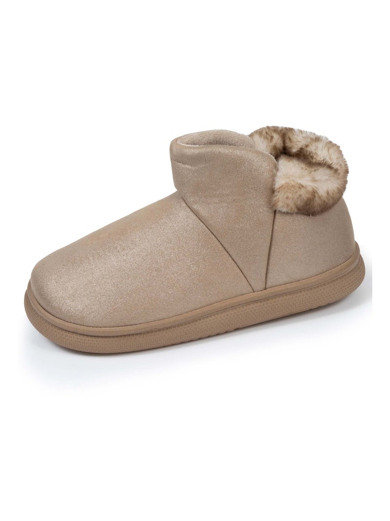 Chaussons bottillons semelle bloup extra confort femme Isotoner Beige - Kiabi