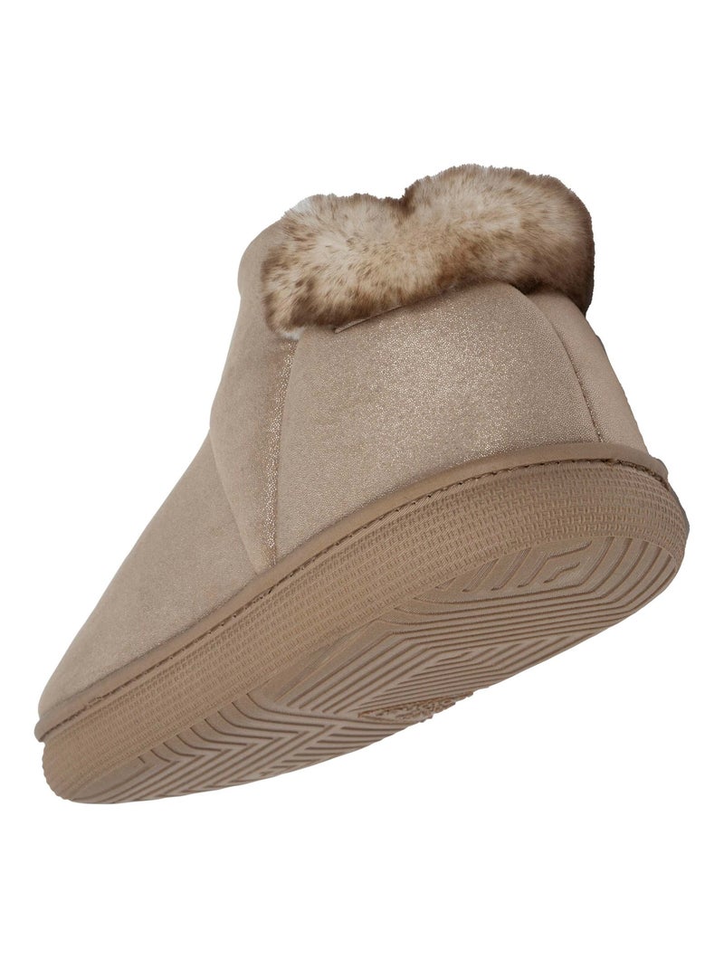 Chaussons bottillons semelle bloup extra confort femme Isotoner Beige - Kiabi