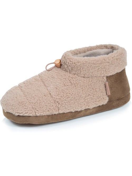 Chaussons bottillons sherpa, semelle gomme ultra souple homme isotoner - Kiabi