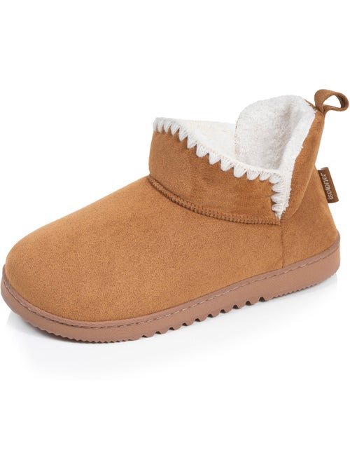 Chaussons bottillons Suédine - semelle crantée femme Isotoner - Kiabi Chaussons bottillons Suédine - semelle crantée femme Isotoner - Kiabi