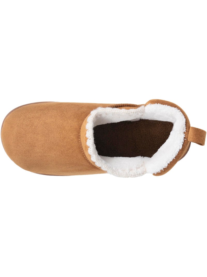 Chaussons bottillons Suédine - semelle crantée femme Isotoner Camel - Kiabi