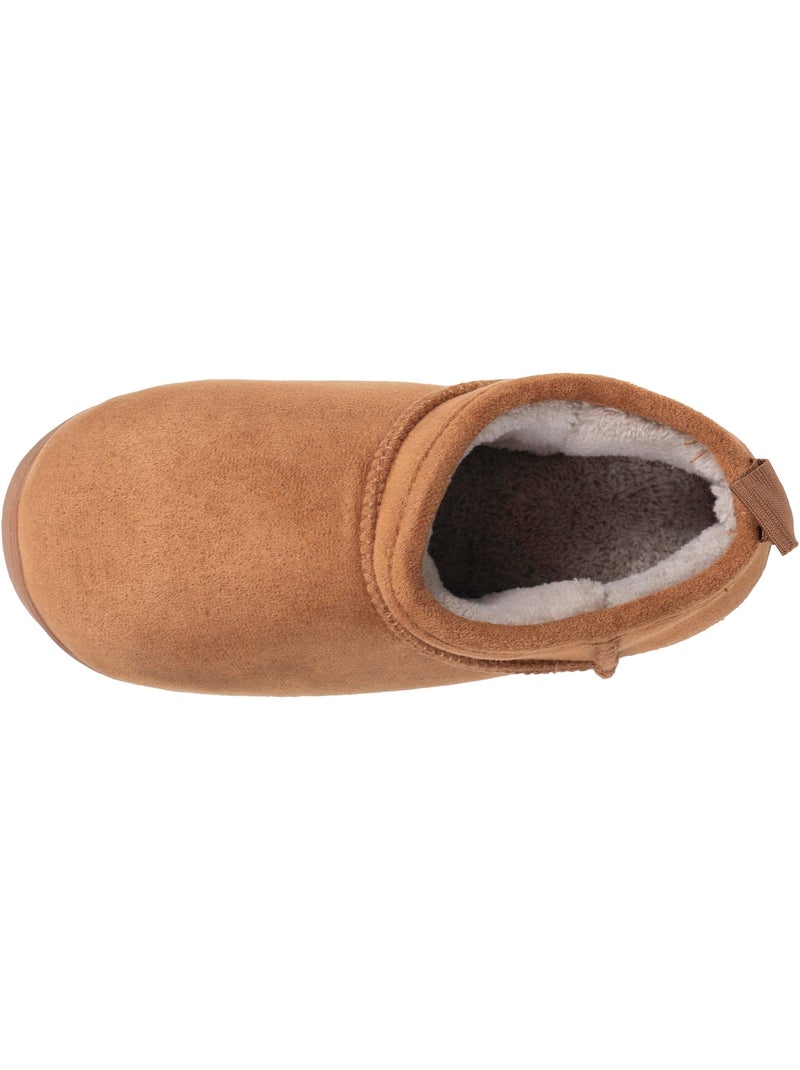 Chaussons bottillons suédine - semelle crantée garçon Camel - Kiabi