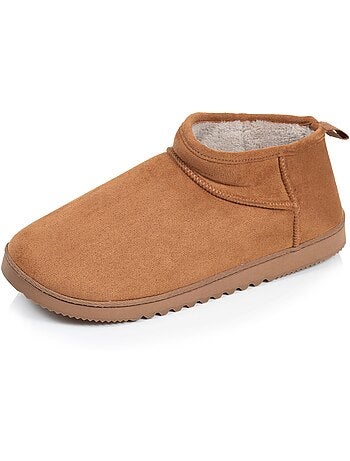 Chaussons bottillons suédine - semelle crantée homme isotoner