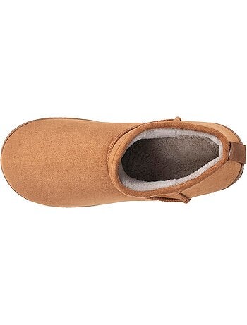 Chaussons bottillons suédine - semelle crantée homme isotoner