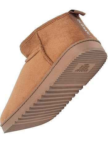 Chaussons bottillons suédine - semelle crantée homme isotoner