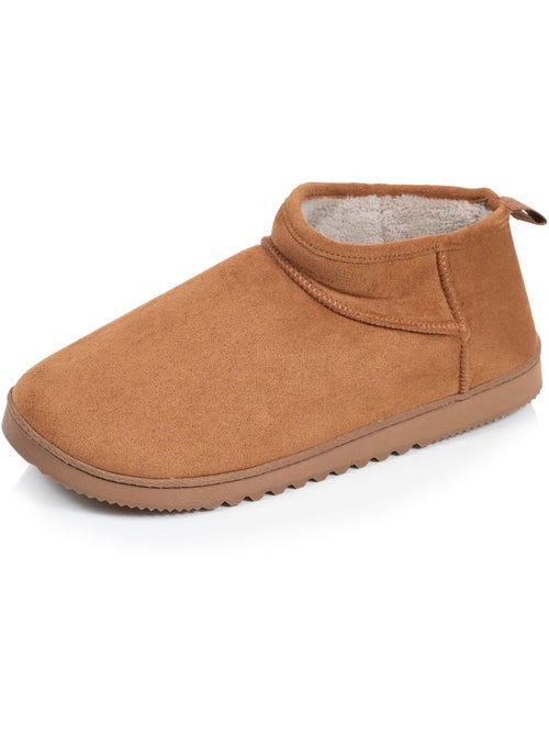Chaussons bottillons suédine - semelle crantée homme isotoner - Kiabi