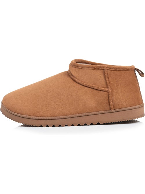 Chaussons bottillons suédine - semelle crantée homme isotoner - Kiabi