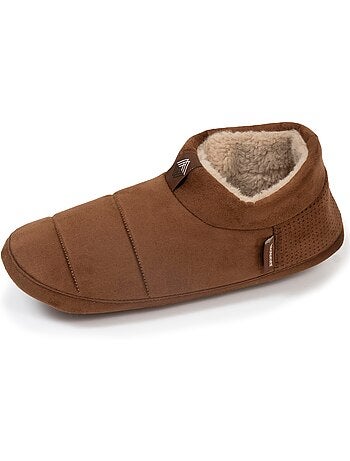 Chaussons bottillons suédine - Semelle gomme ultra souple homme Isotoner