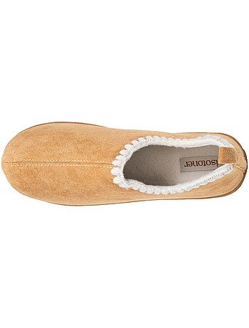 Chaussons bottillons microvelours semelle ergonomique soutien femme Isotoner