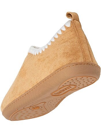 Chaussons bottillons microvelours semelle ergonomique soutien femme Isotoner