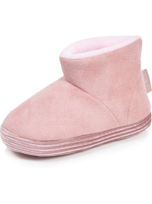 Chaussons bottillons suédine, semelle gomme antidérapante fille isotoner - Kiabi Chaussons bottillons suédine, semelle gomme antidérapante fille isotoner - Kiabi