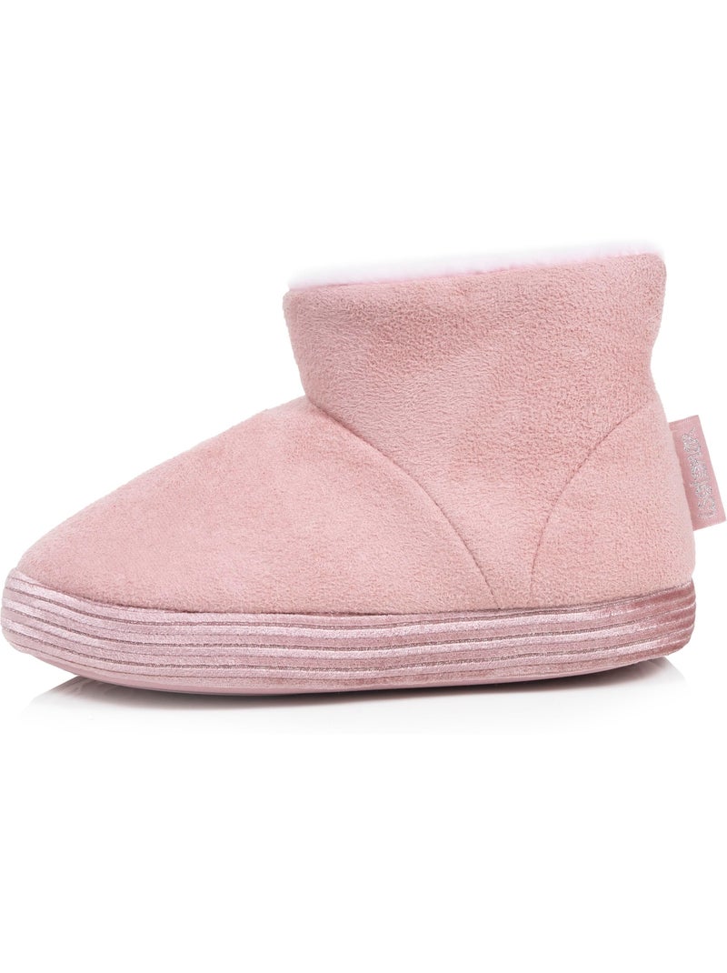 Chaussons bottillons suédine, semelle gomme antidérapante fille isotoner Rose - Kiabi