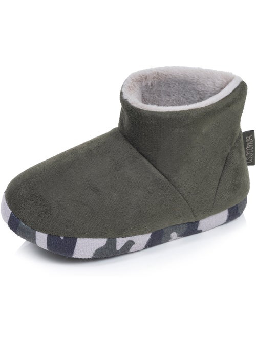 Chaussons bottillons suédine, semelle gomme antidérapante garçon isotoner - Kiabi Chaussons bottillons suédine, semelle gomme antidérapante garçon isotoner - Kiabi