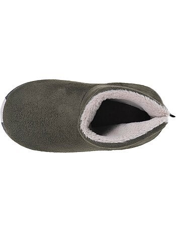 Chaussons bottillons suédine, semelle gomme antidérapante garçon