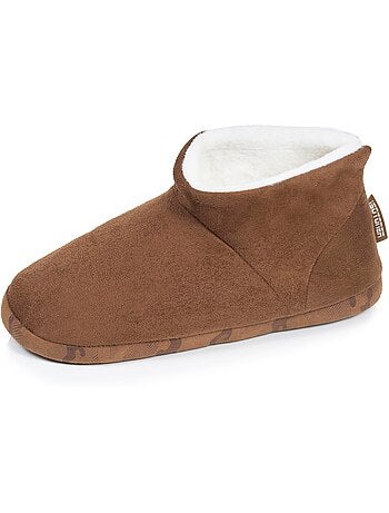 Chaussons bottillons suédine, semelle gomme ultra souple homme isotoner