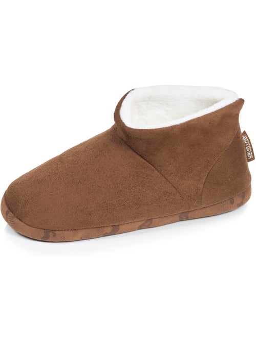 Chaussons bottillons suédine, semelle gomme ultra souple homme isotoner - Kiabi