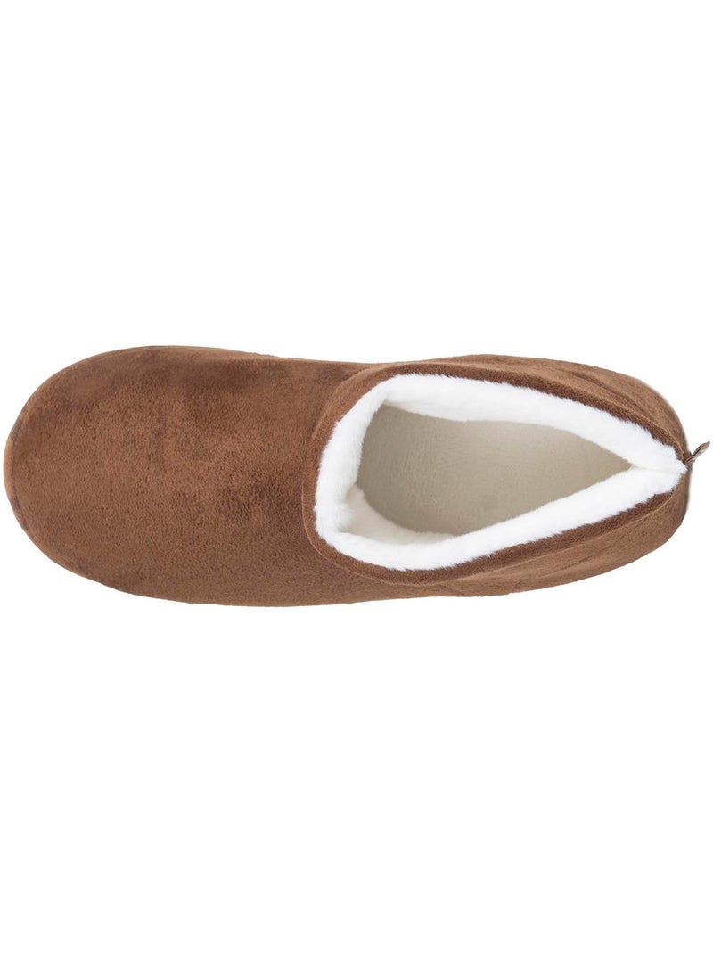 Chaussons bottillons suédine, semelle gomme ultra souple homme isotoner Camel - Kiabi