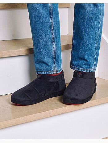Chaussons bottillons suédine, semelle gomme ultra souple homme isotoner