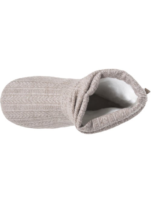Chaussons bottillons tricot et nœud satin femme isotoner - Kiabi