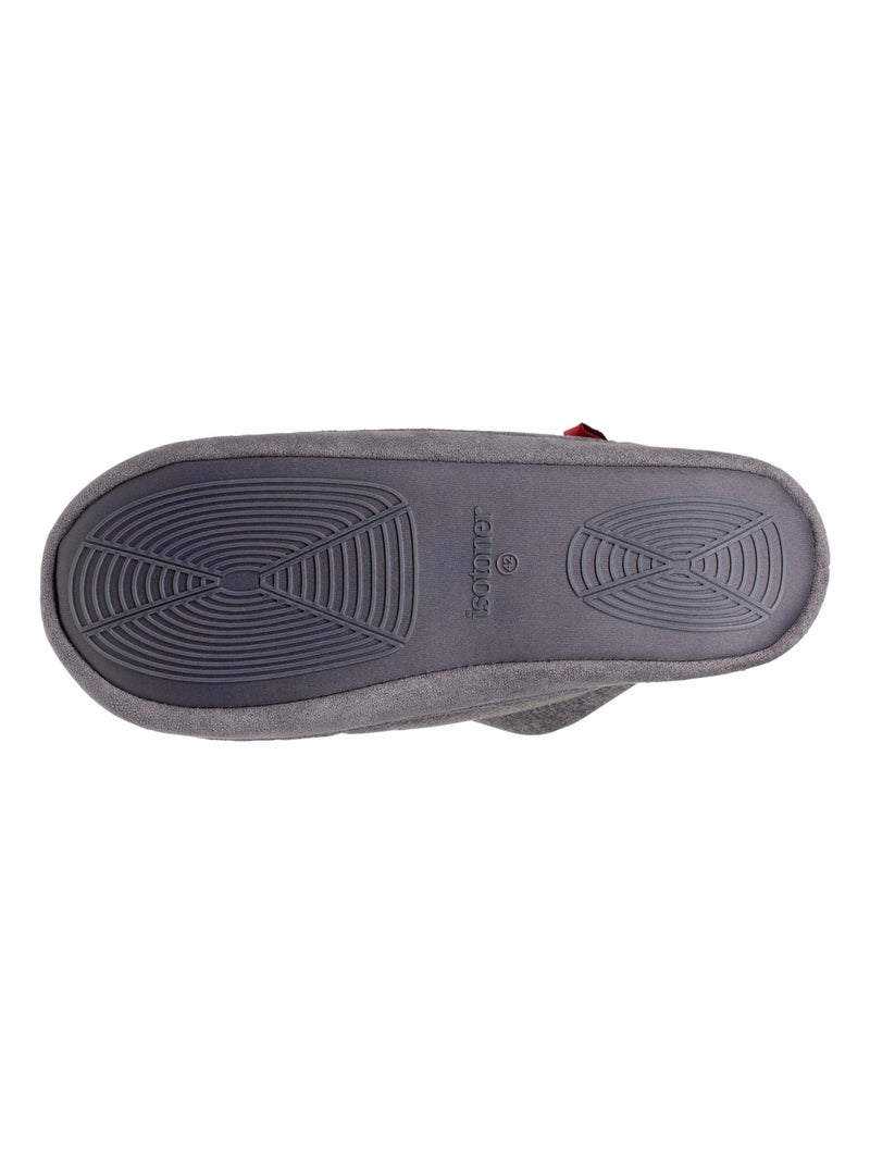 Chaussons bottillons ultra confortables et légères, semelle en gomme antidérapante homme Isotoner Gris chiné - Kiabi