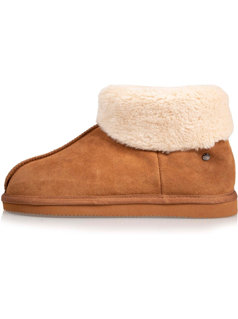 Chaussons bottillons ultra confortables et très chauds, femme isotoner Camel - Kiabi