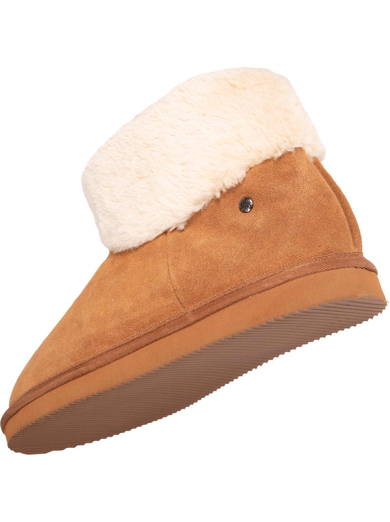 Chaussons bottillons ultra confortables et très chauds, femme isotoner Camel - Kiabi