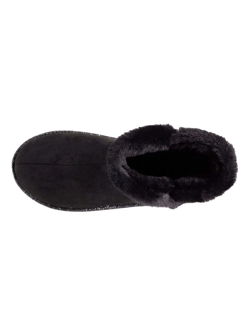 Chaussons bottillons ultra confortables fausse fourrure femme Isotoner Noir - Kiabi