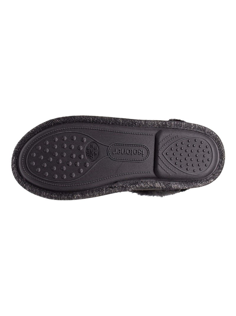 Chaussons bottillons ultra confortables fausse fourrure femme Isotoner Noir - Kiabi