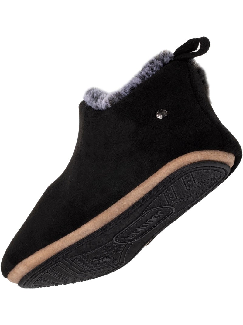 Chaussons bottillons ultra confortables femme isotoner Noir - Kiabi