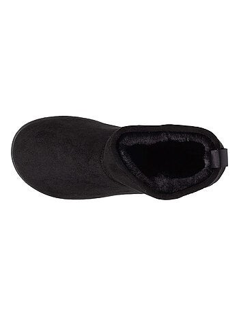 Chaussons bottillons ultra confortables, modernes, fourrés en fausse fourrure femme Isotoner