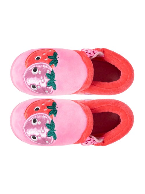 Chaussons bottillons velours maintien renforcé, fermeture bébé fille Isotoner - Kiabi